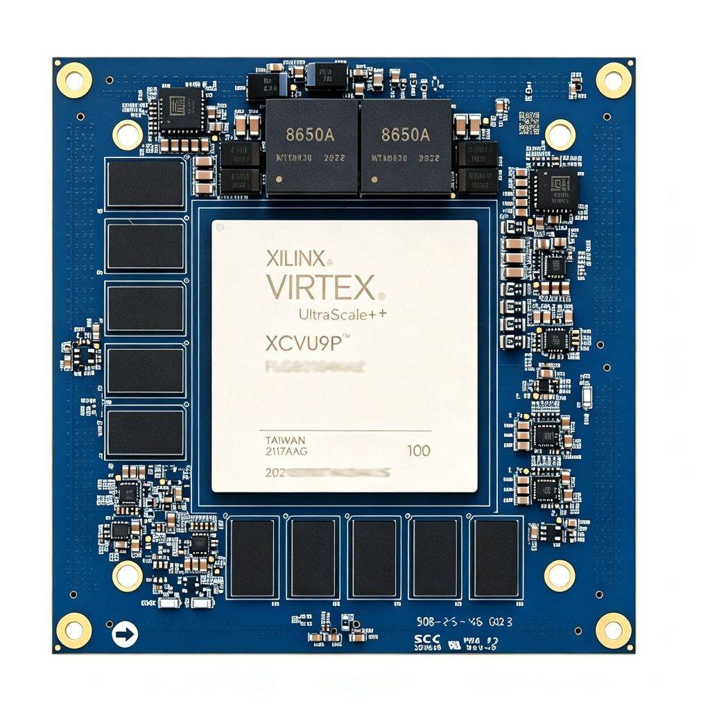 SoM de Fibra Ultra Alta Velocidade FPGA AMD Xilinx XCVU9P Virtex UltraScale+